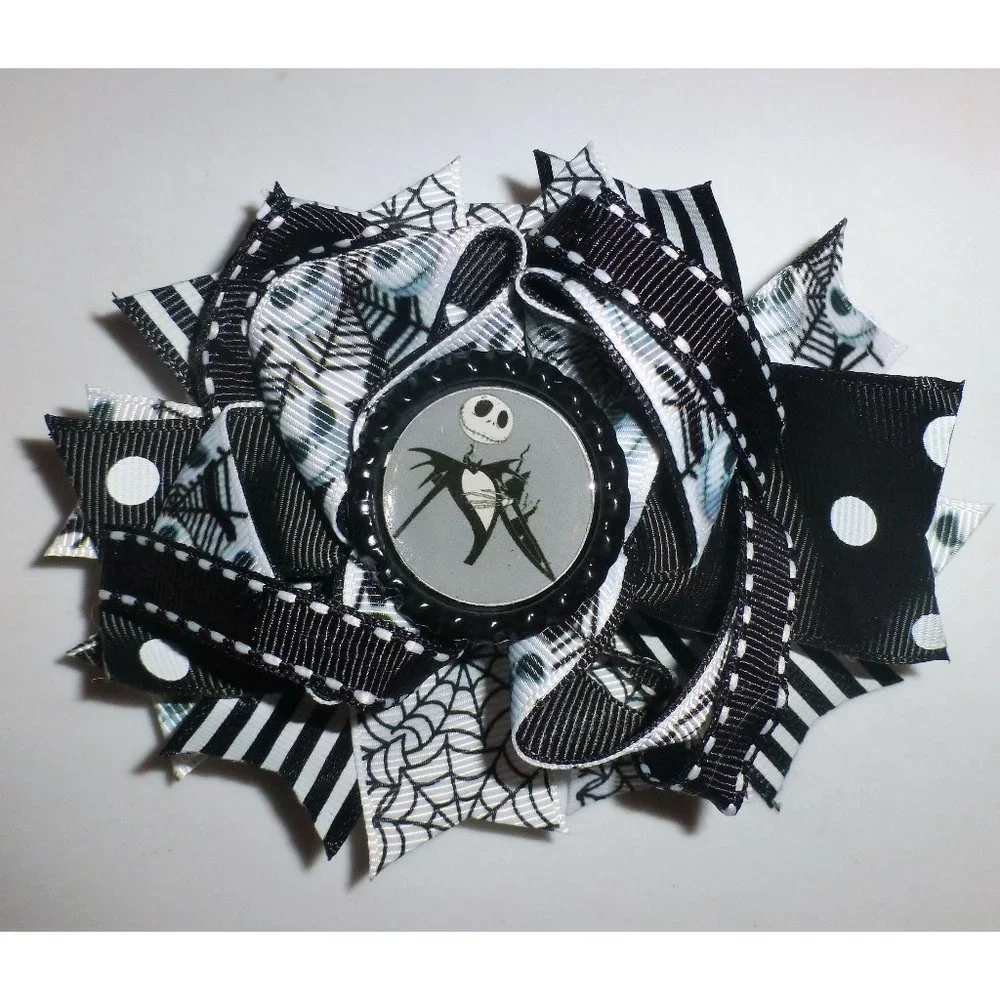 Halloween Nightmare Before Christmas Jack Skellington Girls 5-Inch Hair Clip